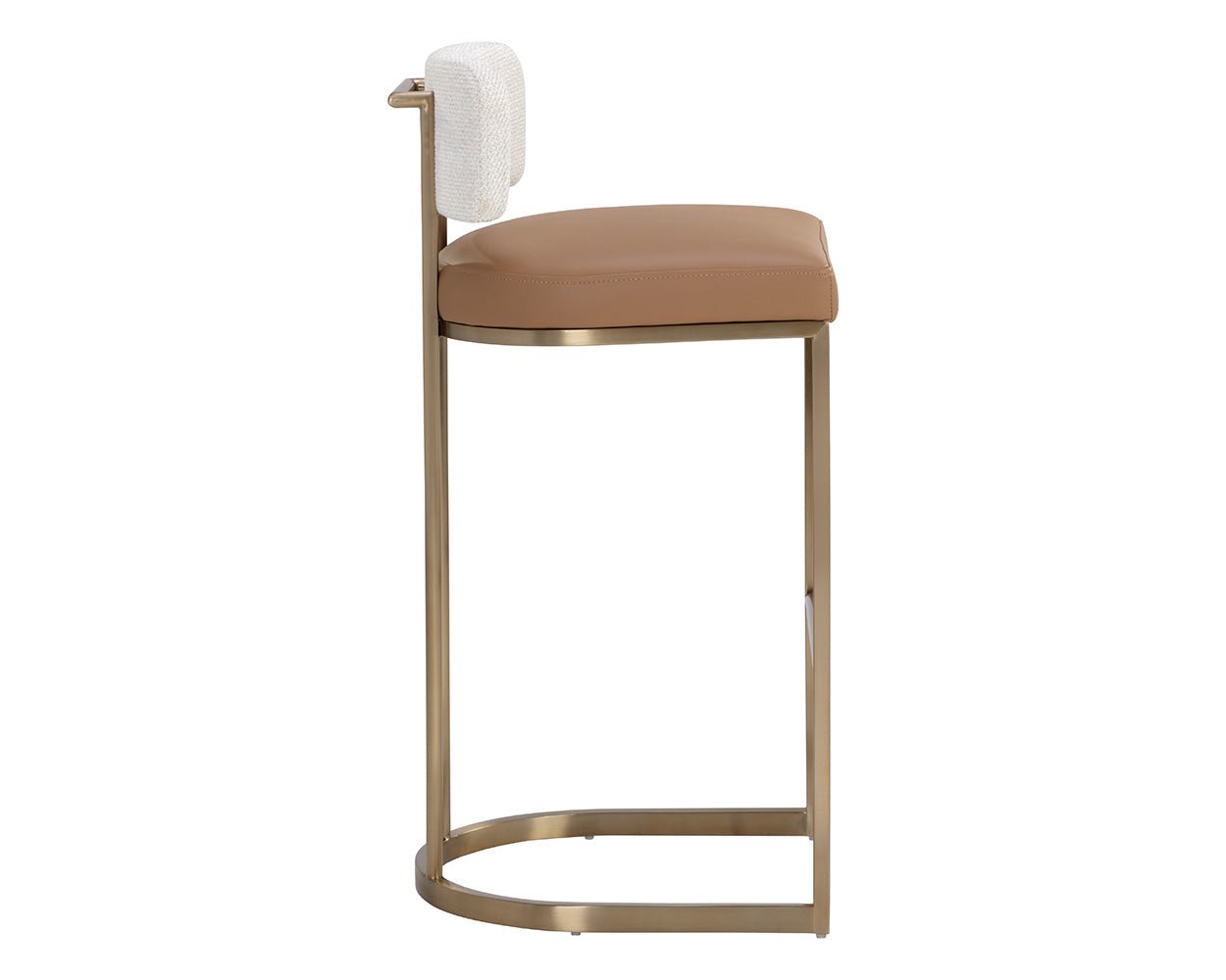 Larissa Barstool Napa Cognac / Rhea Light Barley - Image 4