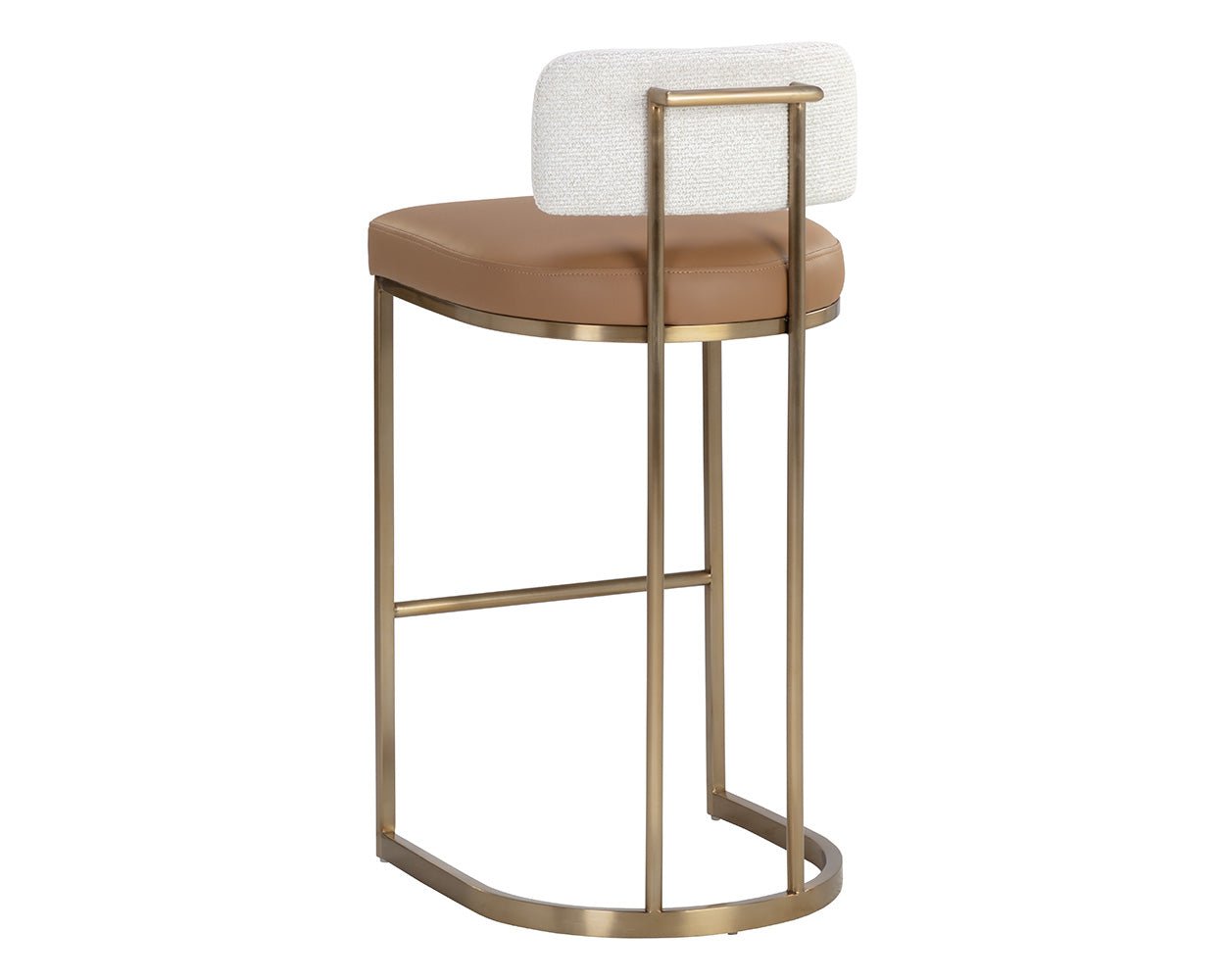 Larissa Barstool Napa Cognac / Rhea Light Barley - Image 5
