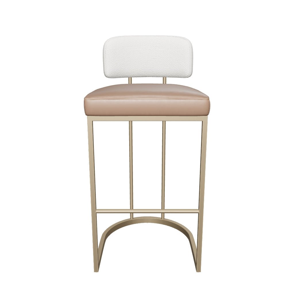 Larissa Barstool Napa Cognac / Rhea Light Barley - Image 9