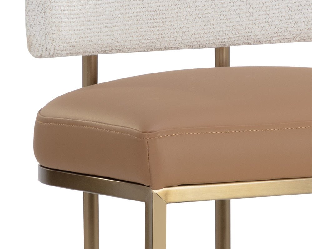 Larissa Barstool Napa Cognac / Rhea Light Barley - Image 6