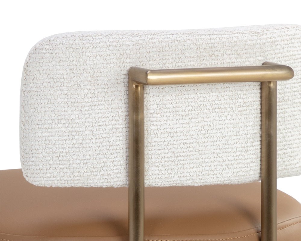 Larissa Barstool Napa Cognac / Rhea Light Barley - Image 8