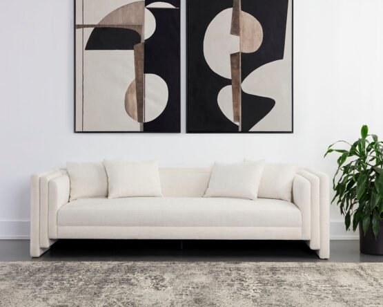 Kira Sofa Heather Ivory Tweed - Image 2