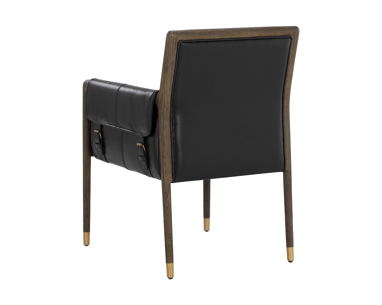 Mauti Dining Armchair - Distressed Brown Cortina Black - Image 5