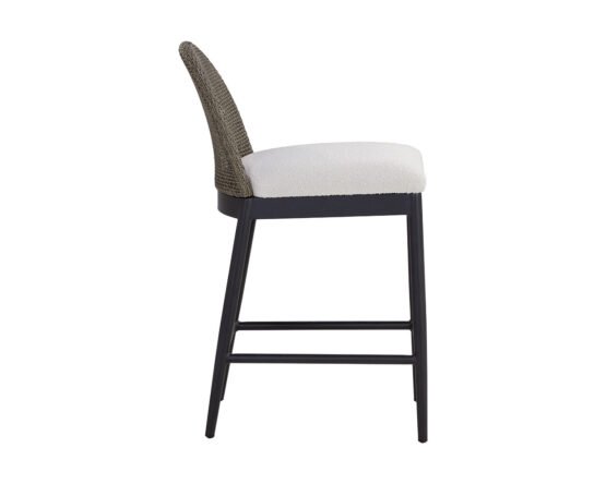 Calandri Counter Stool - Black Louis Cream - Image 4