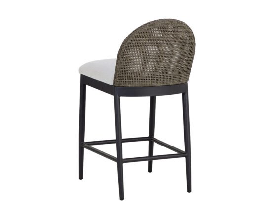 Calandri Counter Stool - Black Louis Cream - Image 5