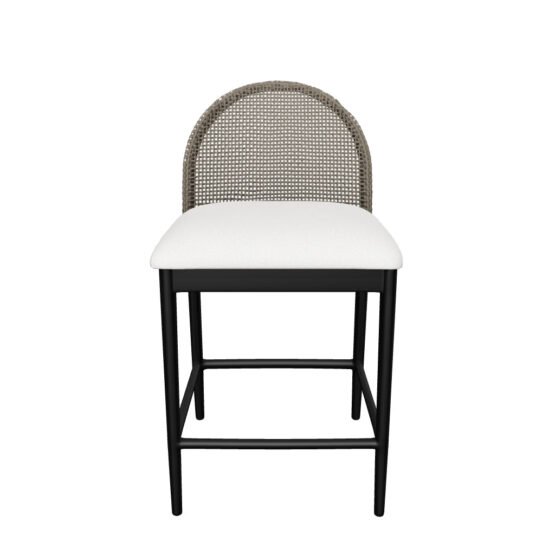 Calandri Counter Stool - Black Louis Cream - Image 9
