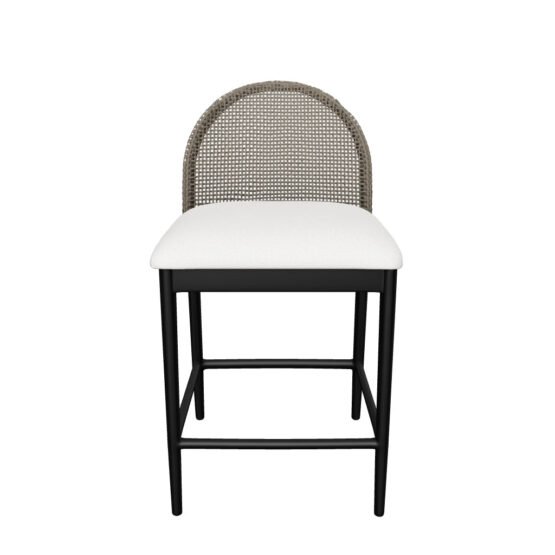 Calandri Counter Stool - Black Louis Cream - Image 10