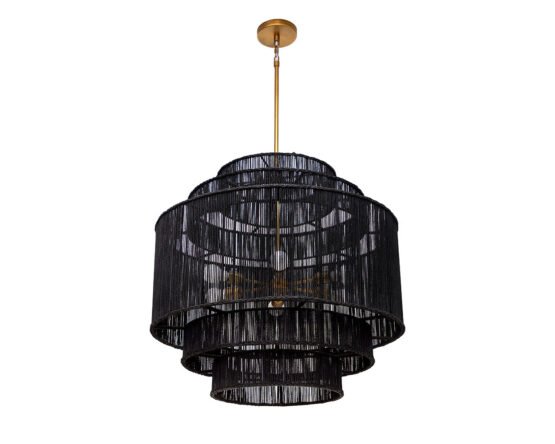 Alyssa Chandelier - Black Jute Black
