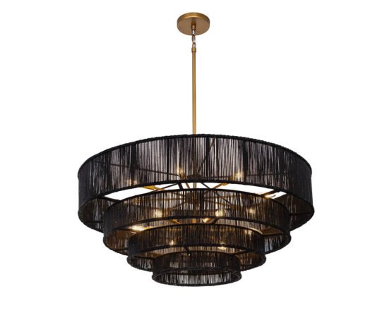 Lumina Chandelier - Black Jute Black - Image 2