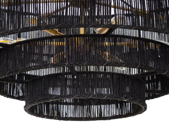 Lumina Chandelier - Black Jute Black - Image 3