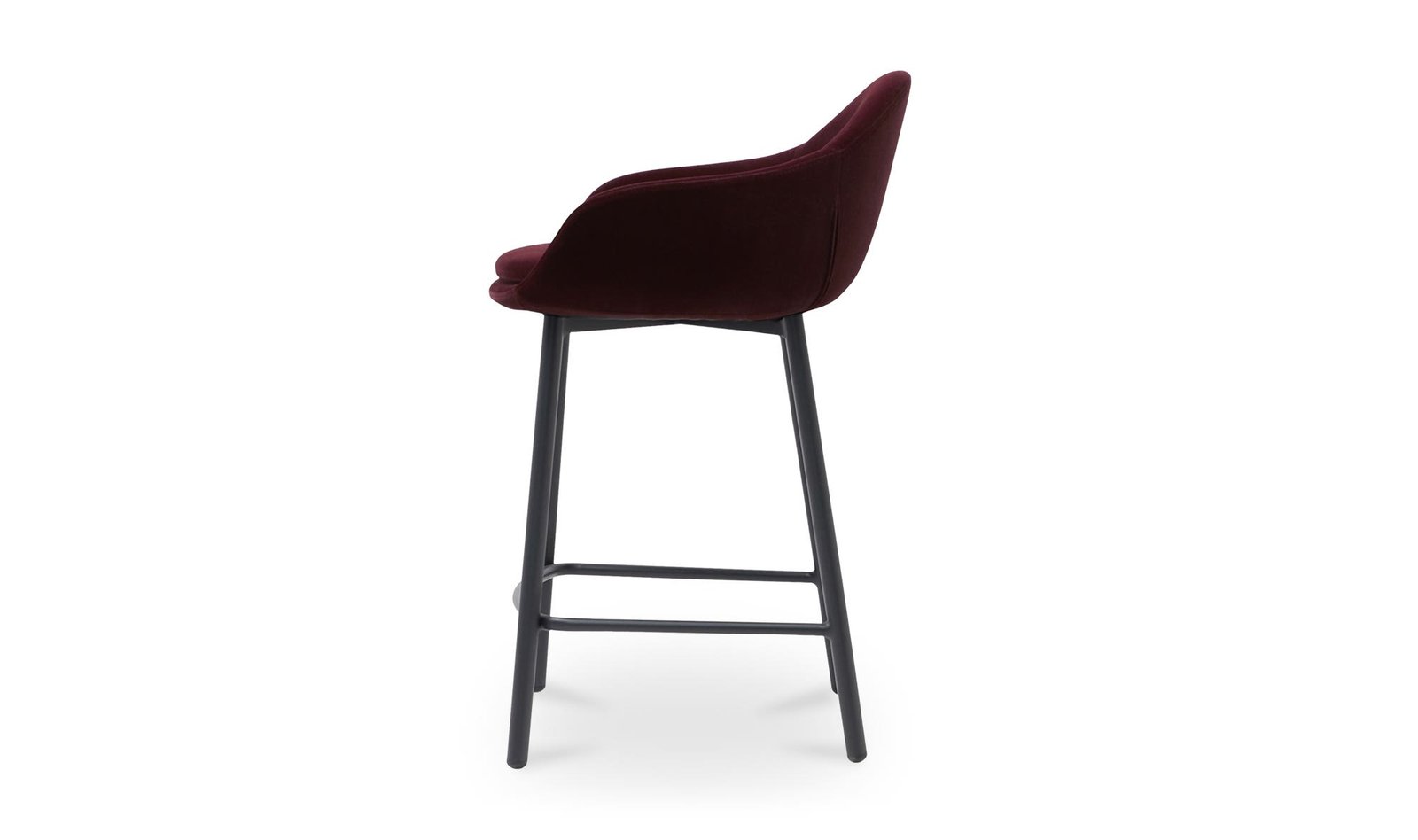 EMILY COUNTER STOOL WINE VELVET - Image 3