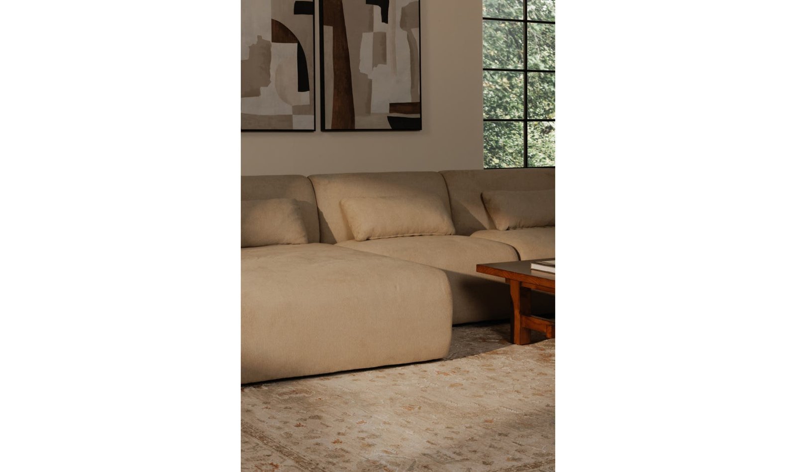 AMELIA RIGHT ARM FACING CHAISE WARM WHITE - Image 3