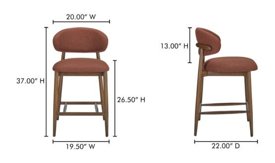 ELLIE COUNTER STOOL RUST - Image 6