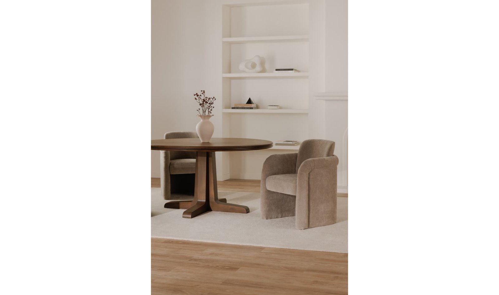 MESTO ROLLING DINING CHAIR TAUPE - Image 3