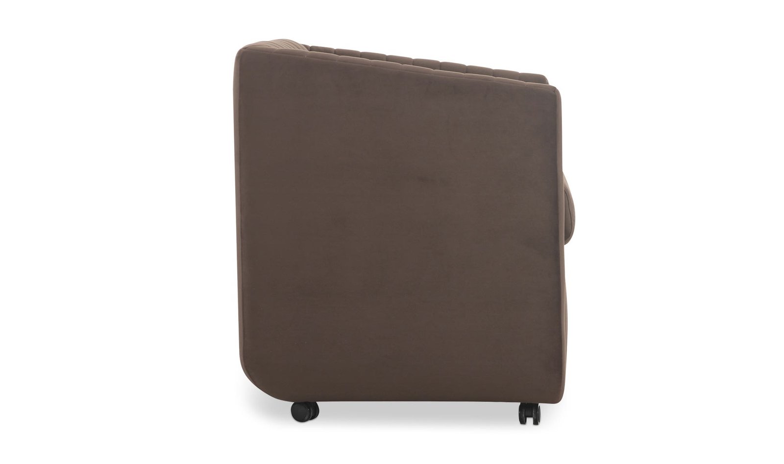 JANE ROLLING DINING CHAIR BROWN VELVET - Image 3