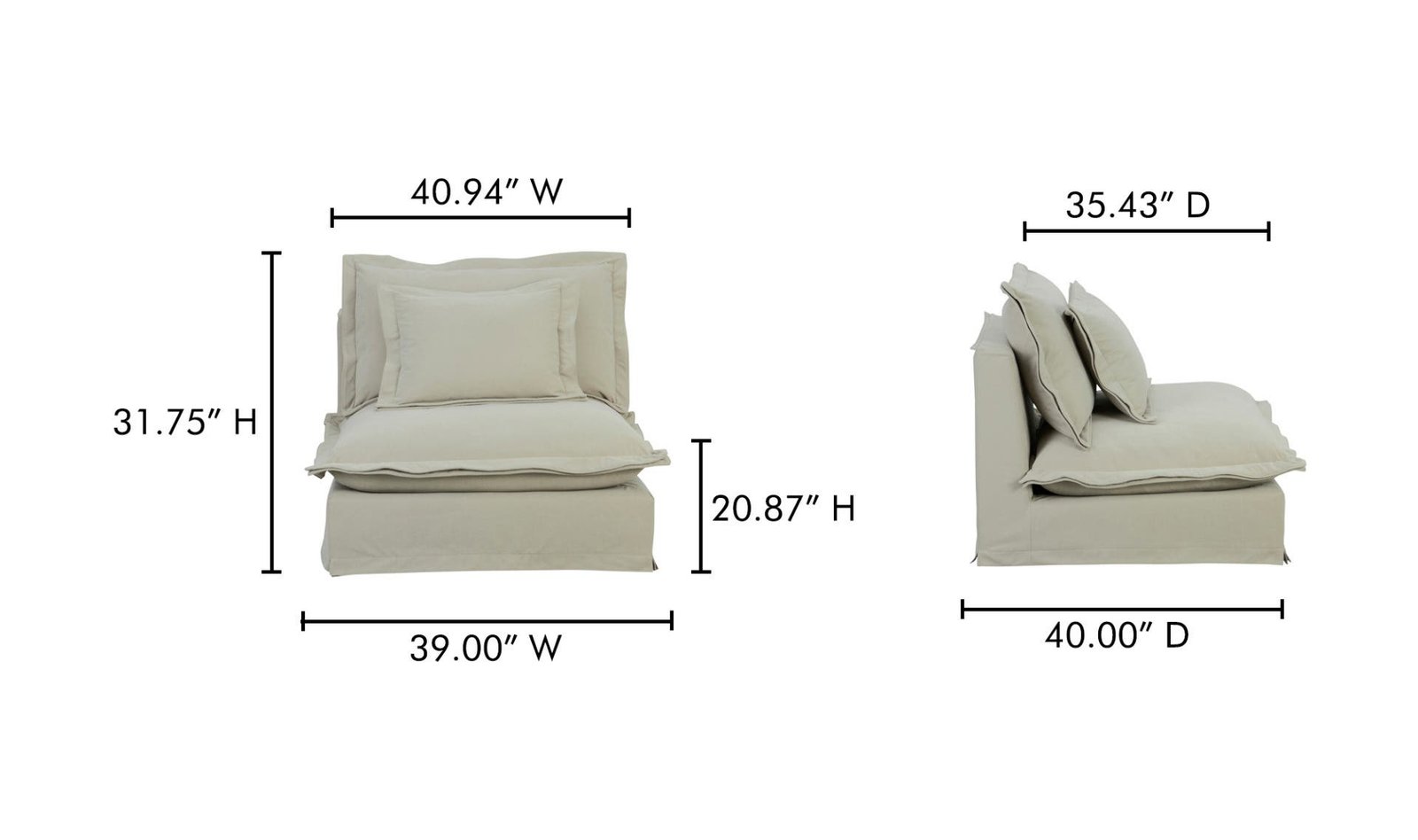 OLIVIA SLIPPER CHAIR SAND - Image 6