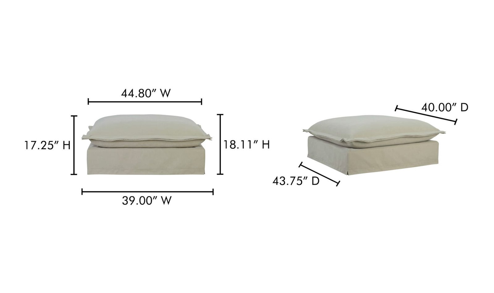 OLIVIA OTTOMAN SAND - Image 5