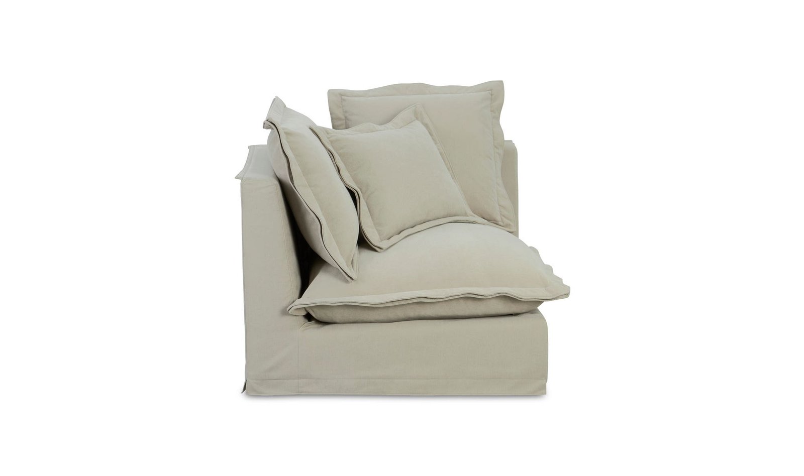 OLIVIA CORNER CHAIR SAND WHITE - Image 3