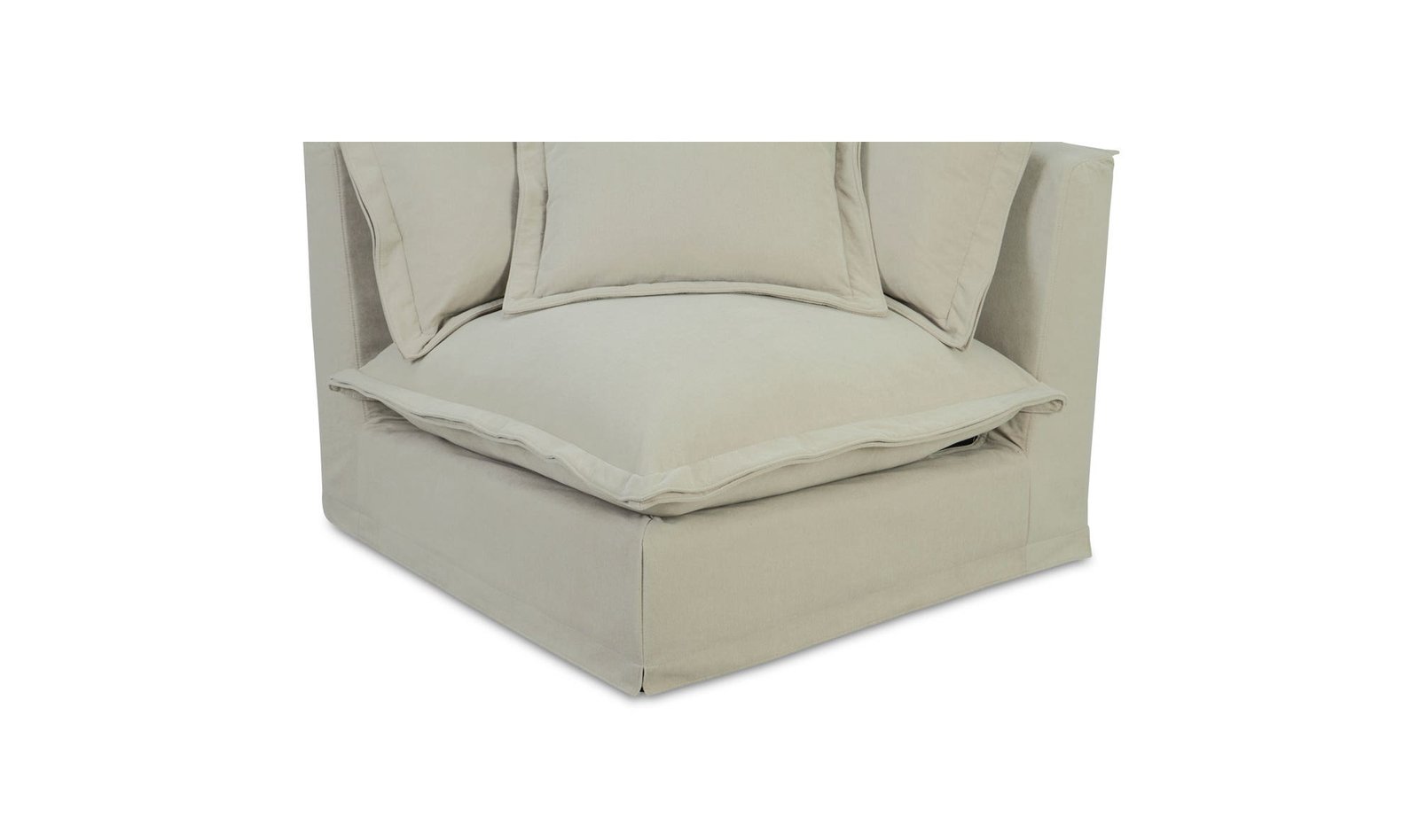 OLIVIA CORNER CHAIR SAND WHITE - Image 5