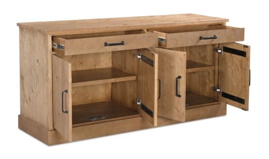 TADE 2 DRAWER SIDEBOARD HONEY PINE - Image 4