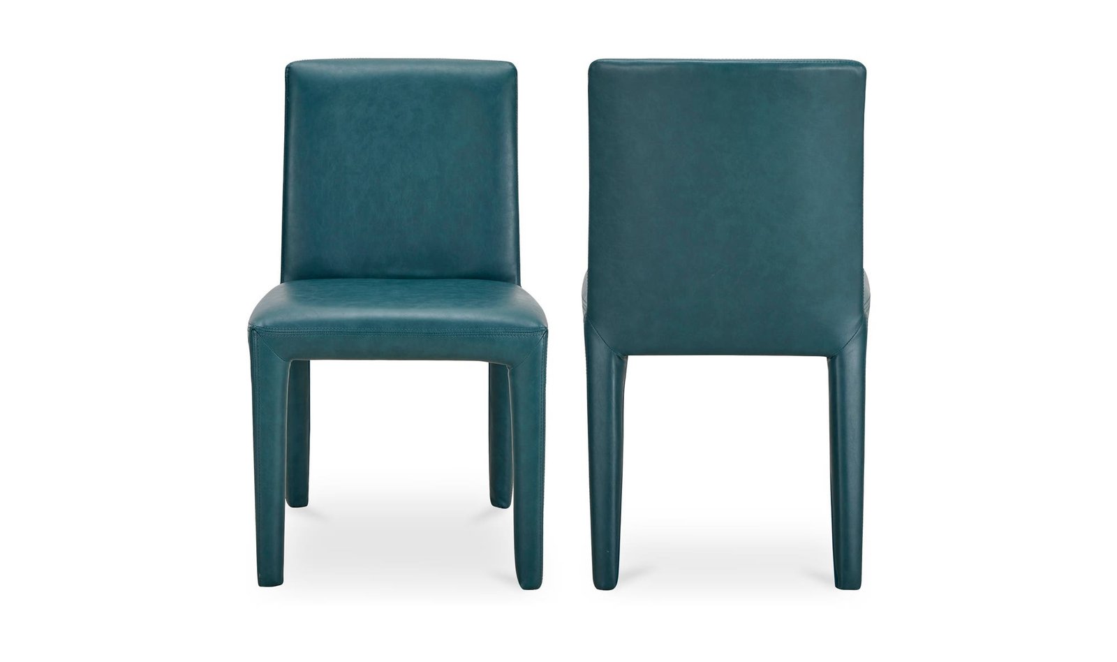 MONTE DINING CHAIR - SET OF TWO TEAL VEGAN LEATHER - Image 3