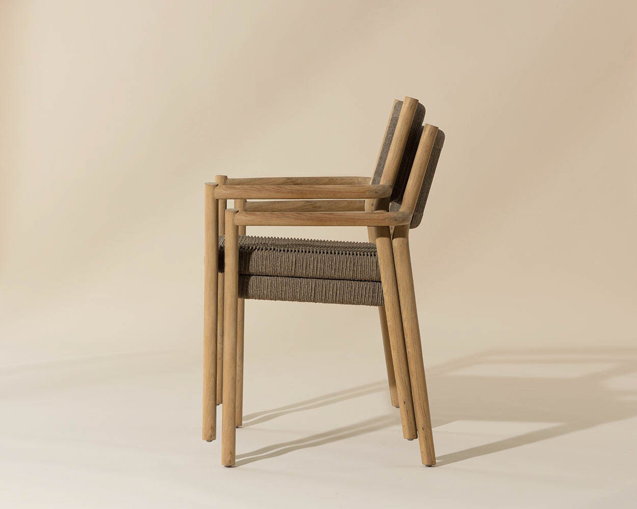 Kavala Stackable Dining Armchair - Natural Taupe - Image 5