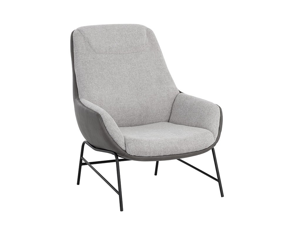 Lucier Lounge Chair Belfast Heather Grey / Bravo Ash - Image 6