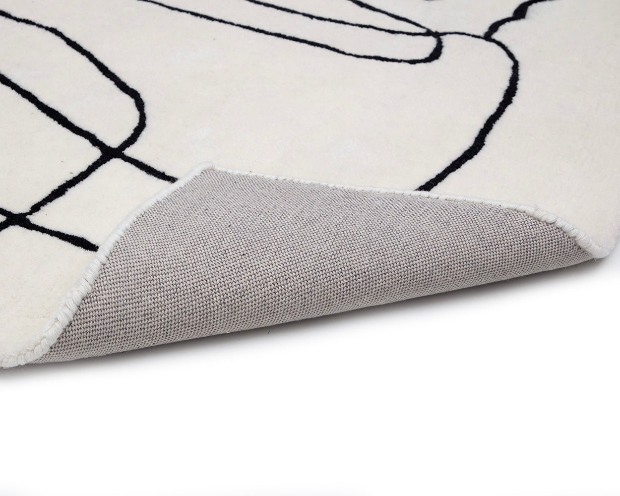 Tilda Hand -tufted Rug - Ivory / Charcoal White 9' X 12' - Image 3