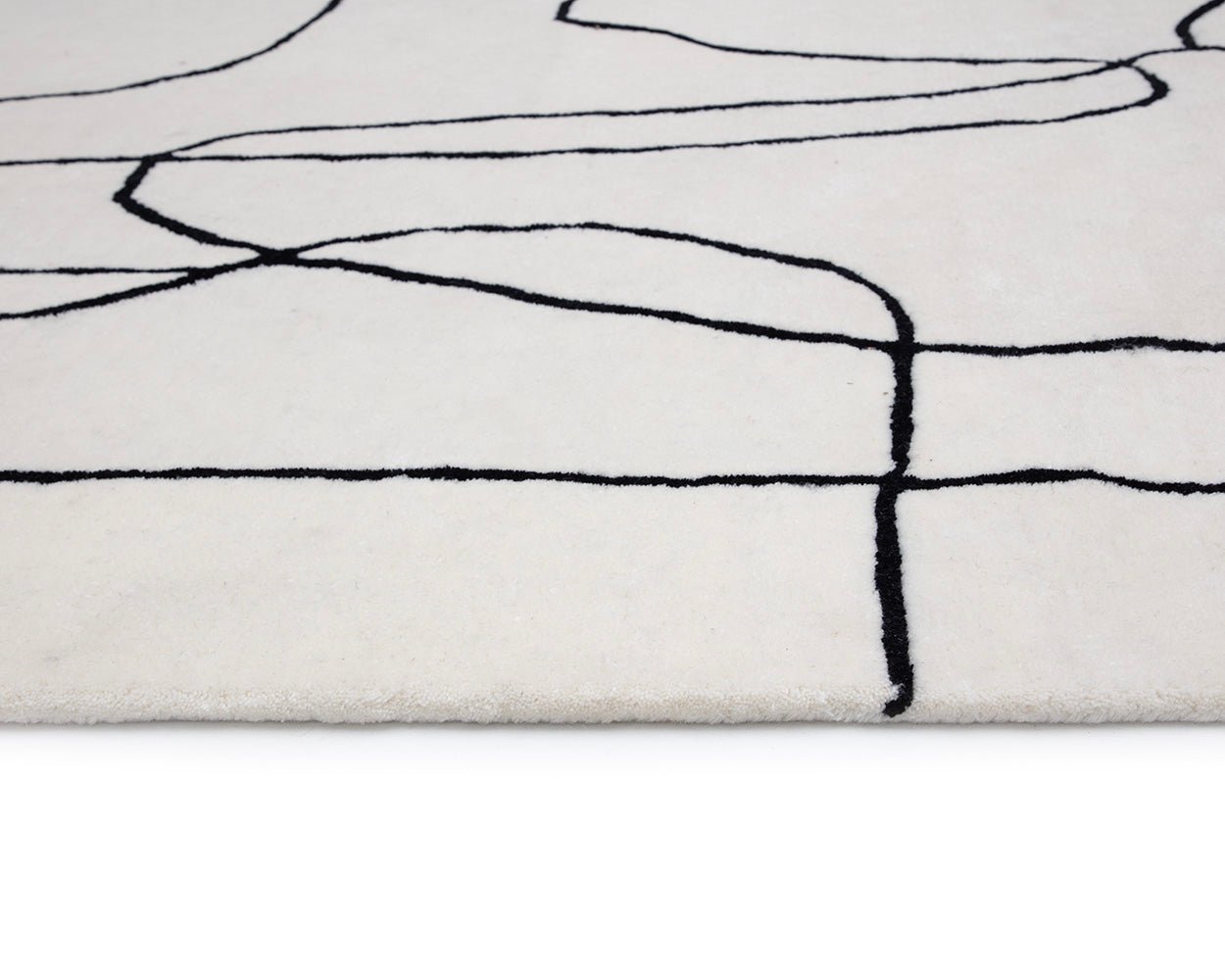 Tilda Hand -tufted Rug - Ivory / Charcoal White 9' X 12' - Image 4
