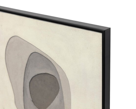 Zen Garden (set Of 3) - 30" X 30" - Black Floater Frame Taupe - Image 2