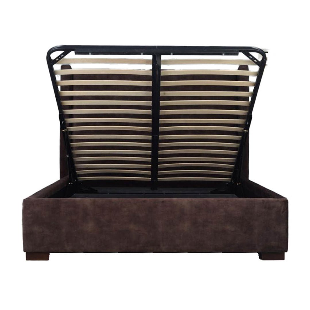 Cora Storage King Bed - Velvet Brown - Image 6