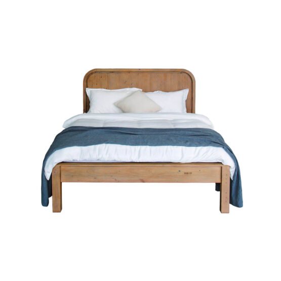 Opera King Bed with Low Footboard - Scrubbed Teak - Image 4