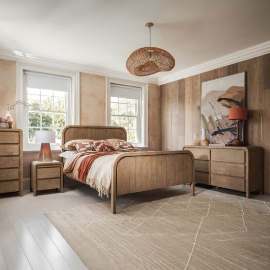 Opera King Bed - Scrubbed Teak - Image 2