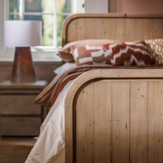 Opera King Bed - Scrubbed Teak - Image 6