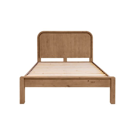 Opera Queen Bed with Low Footboard - Scrubbed Teak - Image 2