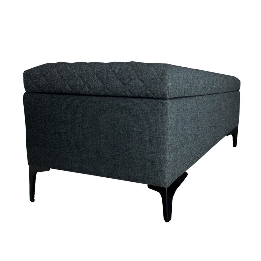 Reece Storage Bench - Charcoal Grey - Image 3