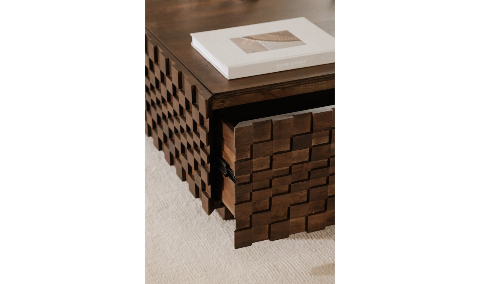 EASTON STORAGE COFFEE TABLE BROWN - Image 4