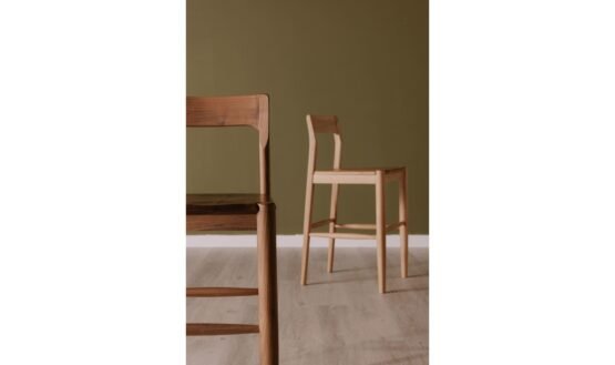 OWING COUNTER STOOL WALNUT BROWN BLACK - Image 3