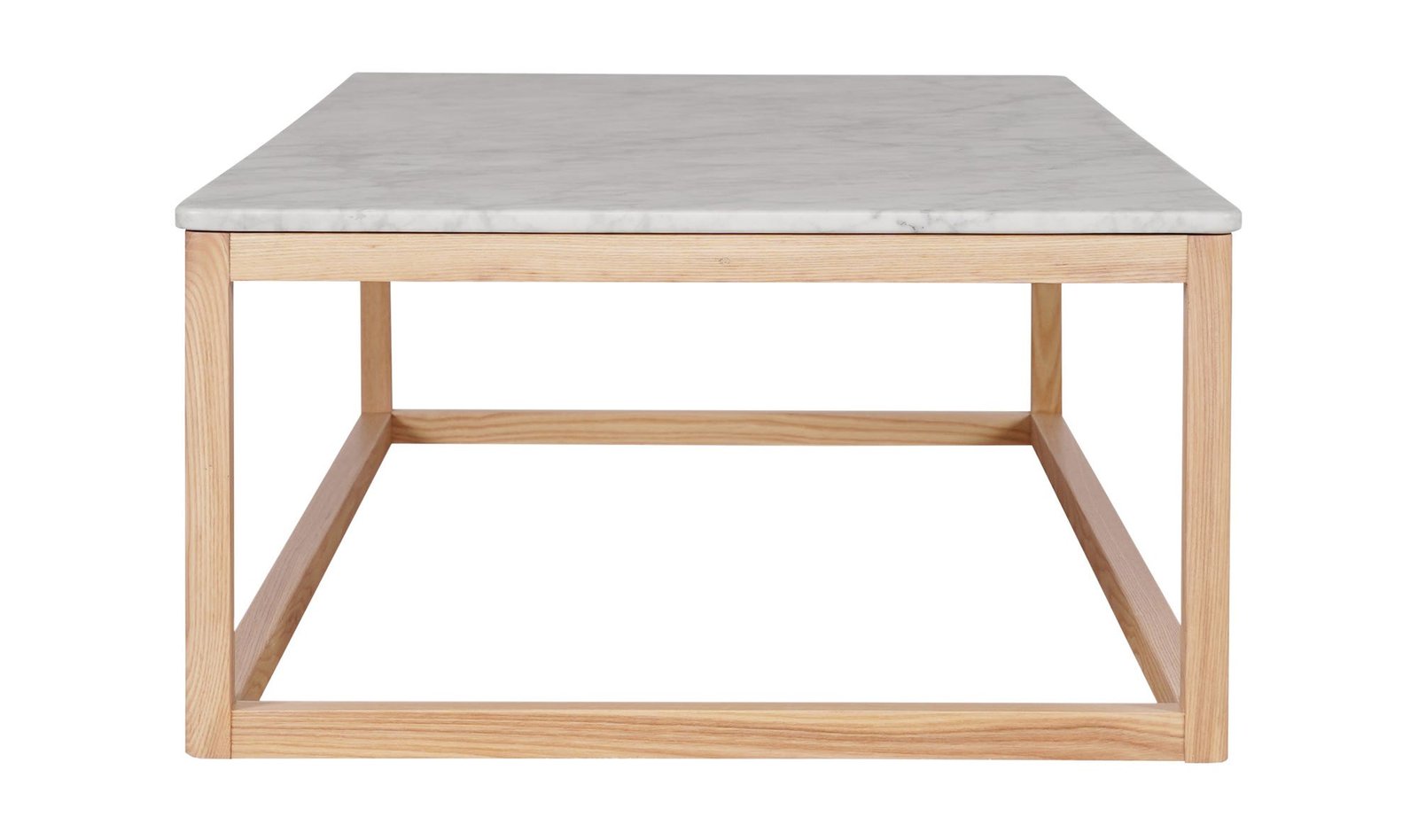 ELLIS RECTANGULAR MARBLE AND WOOD COFFEE TABLE NATURAL - Image 3