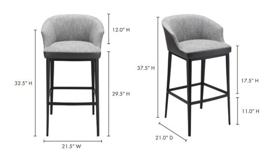 BECKETT BAR STOOL WALNUT - Image 4