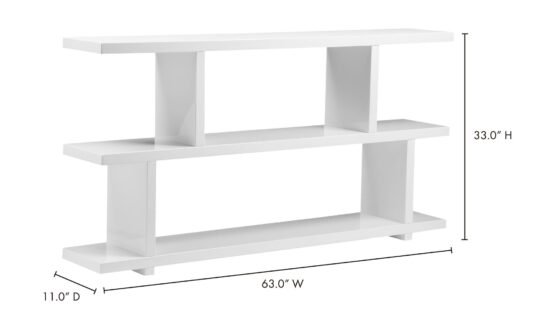 MIRI SMALL SHELF WHITE BROWN - Image 6