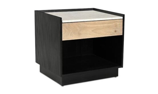 CARTER NIGHTSTAND BLACK LIGHT BROWN - Image 2