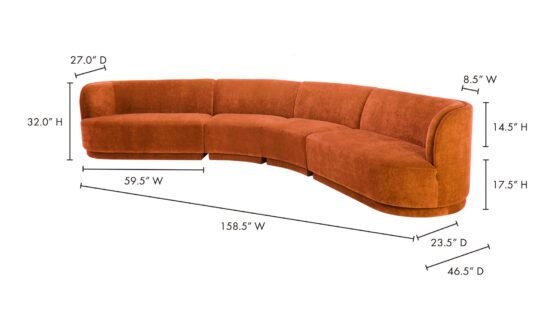 YOON ECLIPSE MODULAR SECTIONAL CHAISE LEFT SWEET CREAM - Image 3
