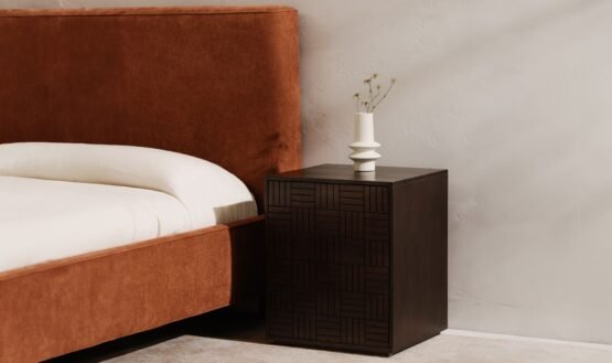 ICHIGO QUEEN BED DEEP ORANGE LIGHT GREY - Image 4