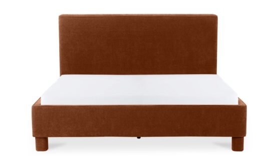 ICHIGO QUEEN BED DEEP ORANGE LIGHT GREY