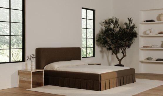 MAREN QUEEN BED DARK BROWN - Image 2