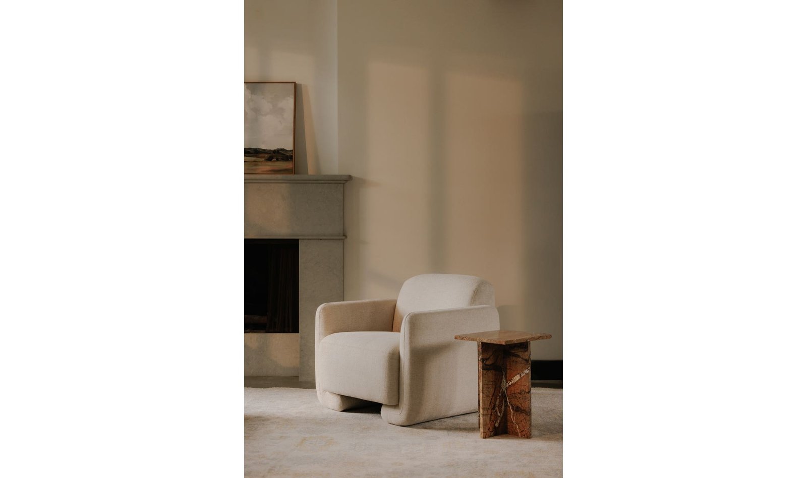 BLAIR ACCENT TABLE GOLDEN FOREST MARBLE RAINFOREST GREEN MARBLE - Image 3