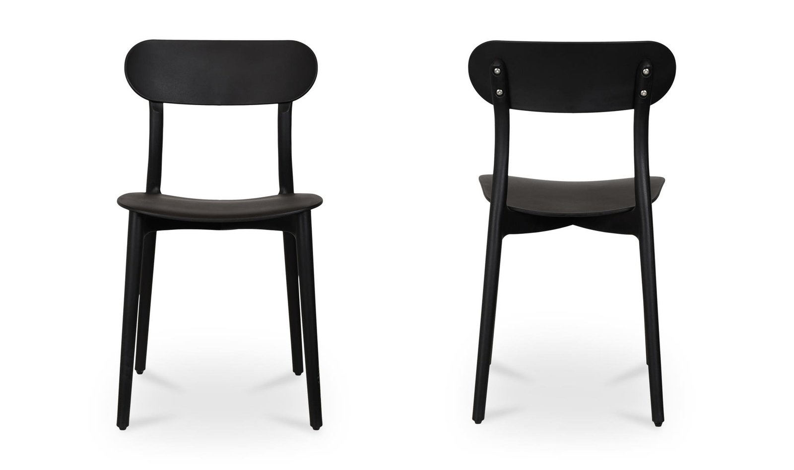 KENT OUTDOOR DINING CHAIR - SET OF TWO BLACK - Image 3