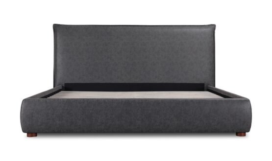 LUZON KING BED SLATE VEGAN LEATHER DEEP FOREST - Image 4