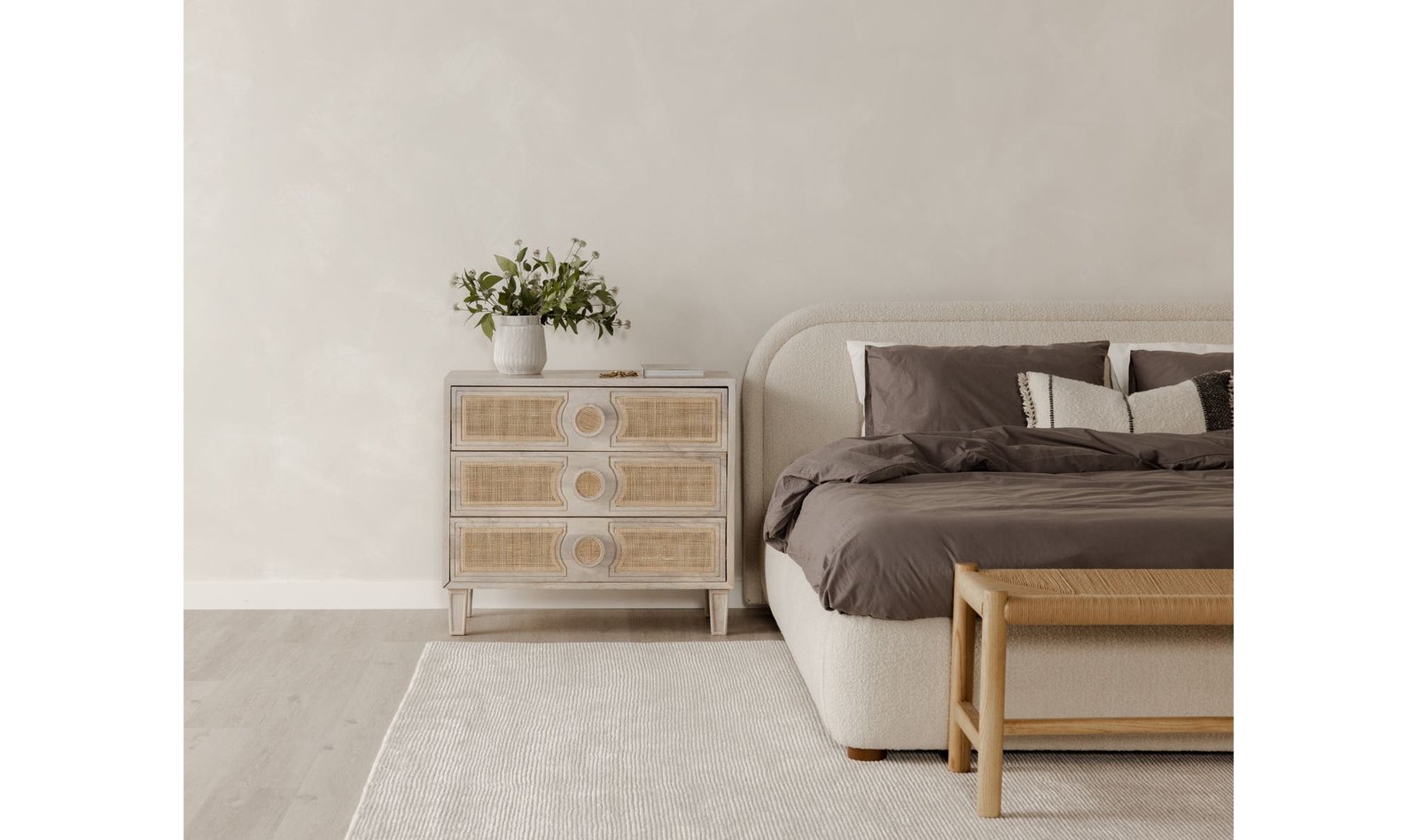 COLIN QUEEN BED DARK GREY - Image 5